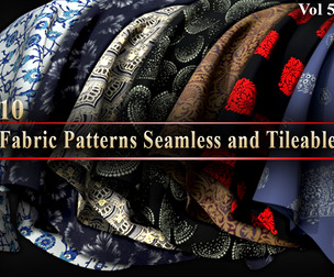 10 Fabric Patterns Seamless and Tileable Vol. 5