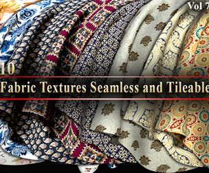 10 Fabric Patterns Seamless and Tileable Vol. 7