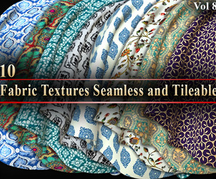 10 Fabric Patterns Seamless and Tileable Vol. 8