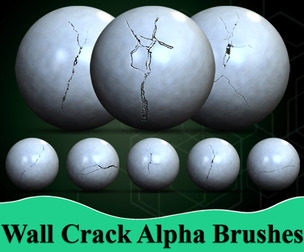 Wall Crack Alpha Brushes