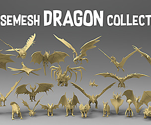 25 basemesh dragon collection 3