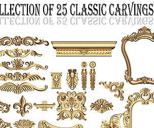 Collection of 25 Classic Carvings 05