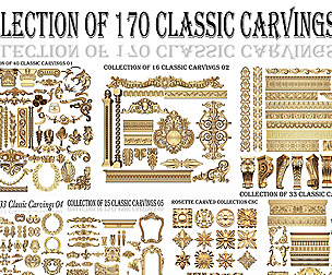 Collection of 170 Classic Carvings 06