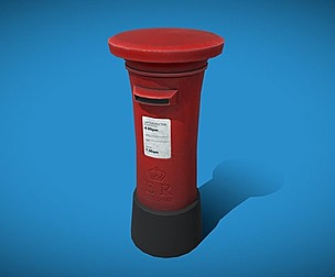 Stylized London UK Letter Box