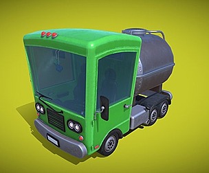 Stylized Gasoline Truck