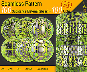 100 Seamless Pattern + Alpha (4K) Vol 2