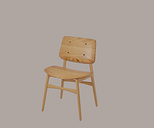 modern wood base chair