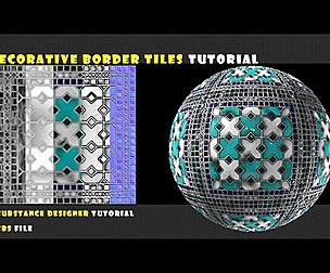 Decorative border tiles - Substance 3D Designer