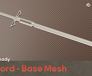 Free Sample Sword Base Mesh - Vol 02