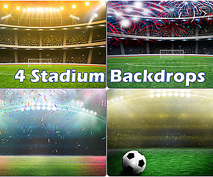 4 Football Stadium Backdrop, Soccer Background