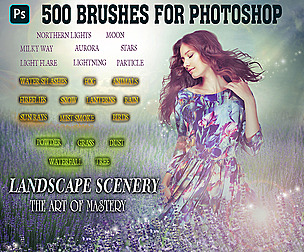 500 Landscape Photoshop  Brushes