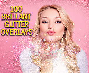 100 Blowing Glitter Overlays, sparkle, shimmer