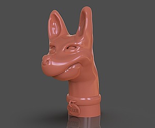 Stylized Xoloitzcuintle Bust