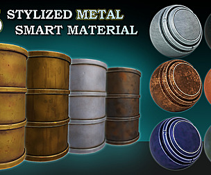 16 Stylized Metal Smart Material Vol 02