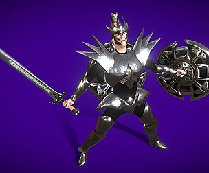 Animated Low Poly Dark Knight
