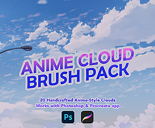 Anime-Style Cloud Brush Pack