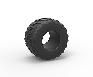 Monster Jam tire 17 Scale 1:25
