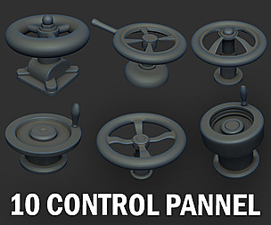Control Panel IMM Brushes and 3D Models Vol 1