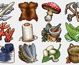Icons: Crafting, Tools, Foraging, Herbalism