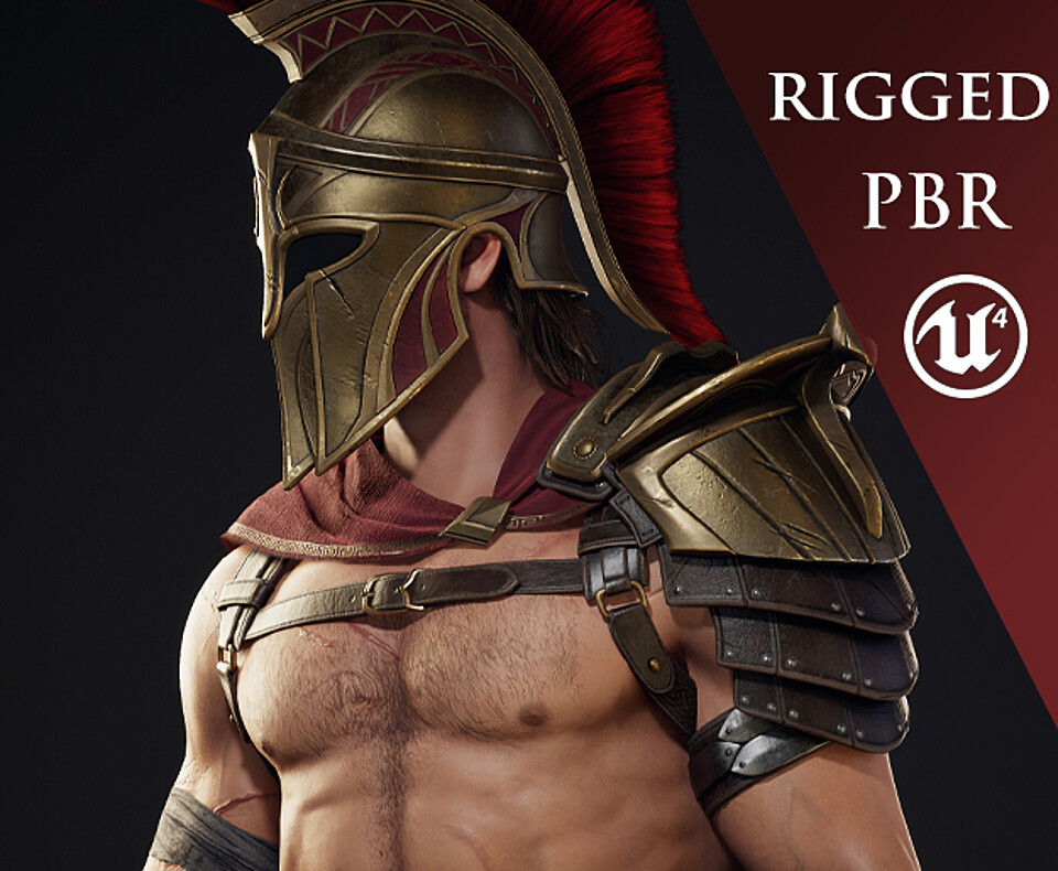 Spartan Hoplite - Game Ready