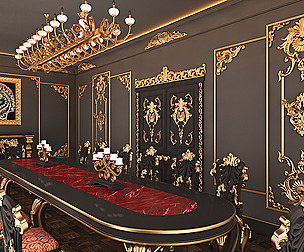 Classic Dinning Room 01 Black
