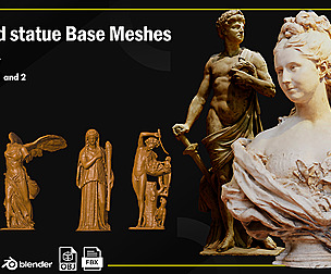 30 Low Poly Tombstones Base mesh