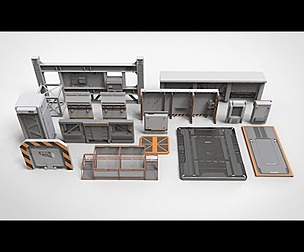 sci-fi Architecture kitbash 9