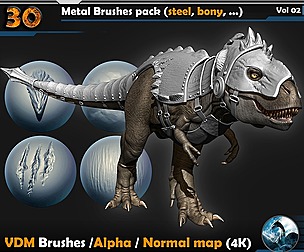 30 Metal Brushes pack (steel, bony, ...) Vol 02