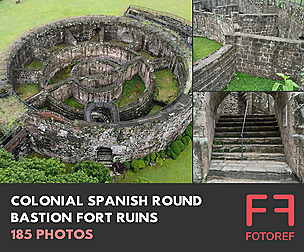 Colonial Spanish Round Bastion Fort Ruins