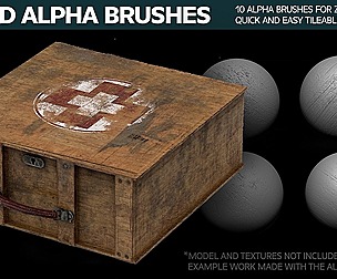 Wood Alpha Brushes for Zbrush