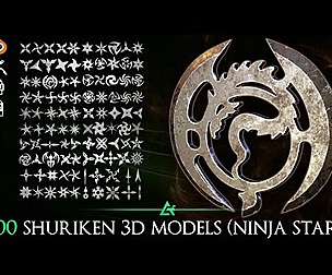 100 Practical LowPoly Shuriken & Basemesh +IMM -V2