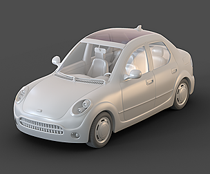 Cartoon Sedan Car