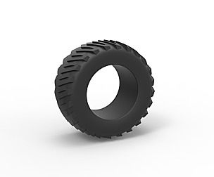 Pulling tractor rear tire 3 Scale 1:25