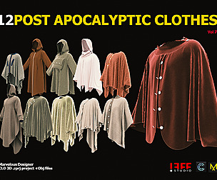 12 POST APOCALYPTIC CLOTHES (: Zprj , OBJ)
