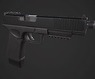 Glock 21 with Extended Barrel
