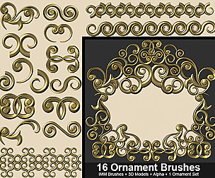 Ornaments Brushes–IMM Brushes + Ornament Set Vol.3