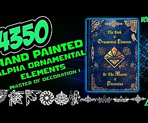 4350 Hand Painted Alpha Ornamental Elements-Vol 6