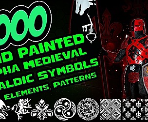 7000 Hand Painted Medieval Symbols(MEGA Pack)-Vol7