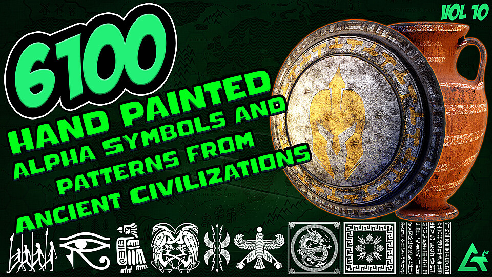 6100 Hand Painted Alpha Symbols & Patterns -Vol 10