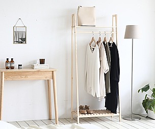 wood storage shelf