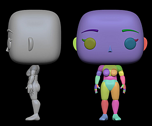 FUNKO POP female basemesh