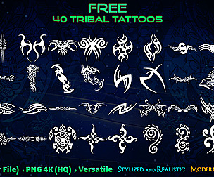 40 Hand Painted Alpha Tribal Tattoos