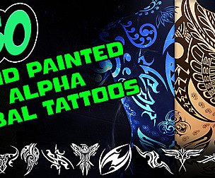 750 Hand Painted Alpha Tribal Tattoos (MEGA Pack)