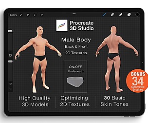 Procreate 3d Model - Full Body Male