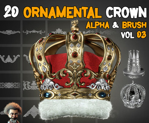 20 Crown-40 Crowns Ornament Brush