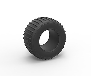 Dune buggy rear tire 13 Scale 1:25