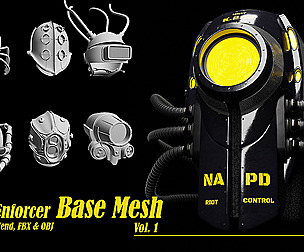 20 Soldier & Enforcer Helmet Base Mesh – Vol 01