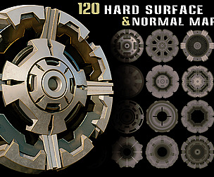 120 Hardsurfase Alpha and Normal Map-Vol2