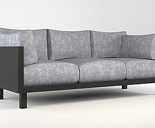 Gray Fabric Modern Sofa