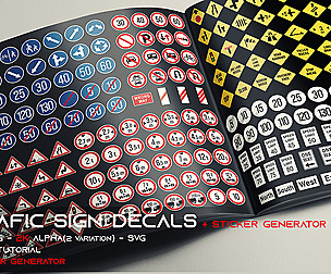 Traffic sign decals + Sticker & Decal generator